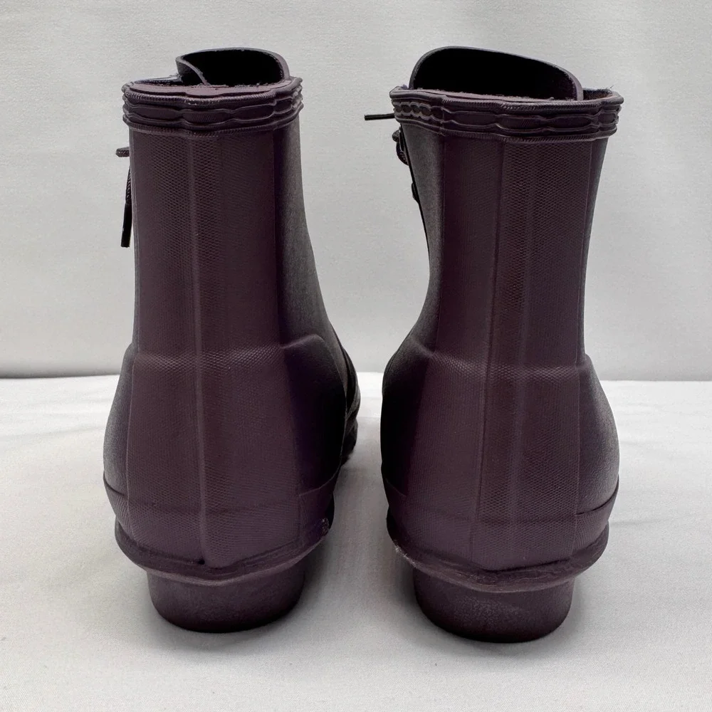 Hunter Original Lace-Up Purple Rubber Rain Boots Kids US 3B/4G EU 34 UK 2